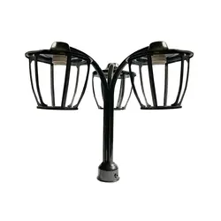 چراغ حیاطی و پارکی سرلوله سه‌شاخه فلزی مدل P-3CL[PO]