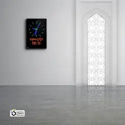 ساعت دیجیتال اذان گو مدل SK2 عمودی سایز 45*65 سانتیمتر ساعت دیجیتال حرم و مسجدی- نمایشگرهای دیجیتال سیب سیاه