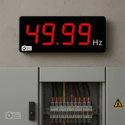 فرکانس متر دیجیتال صنعتی بزرگ دیواری مدل FR10 برند سیب سیاه