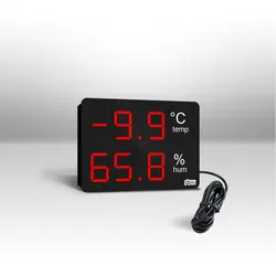 دماسنج و رطوبت سنج دیجیتال مدل HT801 سایز 8×40 سانتیمتر - نمایشگرهای دیجیتال سیب سیاه - رطوبت سنج و دماسنج دیجیتال