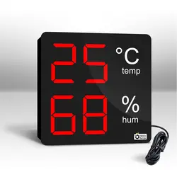 دماسنج و رطوبت سنج دیجیتال مدل HT-31 سایز 30×30 سانتیمتر - نمایشگرهای دیجیتال سیب سیاه - انواع رطوبت سنج و دماسنج دیجیتال
