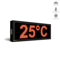 ساعت دیجیتال دیواری مدل HM42 سایز 42*106 سانتیمتر - نمایشگرهای دیجیتال سیب سیاه ساعت و تقویم دیجیتال