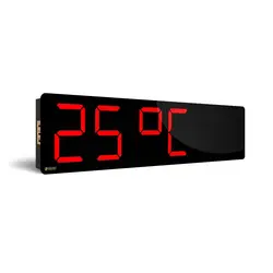ساعت دیجیتالی دیواری بزرگ صنعتی مدل HMS55 سایز 60*235 سانتیمتر - نمایشگرهای دیجیتال سیب سیاه ساعت دیجیتال صنعتی