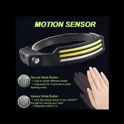 هدلایت نواری شارژی سنسور دار - لوازم کوهنوردی سیمرغ