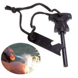 سنگ چخماق به همراه خط کش چندکاره فلزی - لوازم کوهنوردی سیمرغ