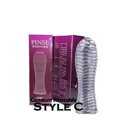 کاندوم ژله ای سیلیکونی چندبار مصرف پنیس مدل c ( فروش عمده )