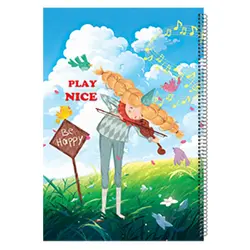 دفتر 50 گلاسه سیمی - فروشگاه لوازم التحریر