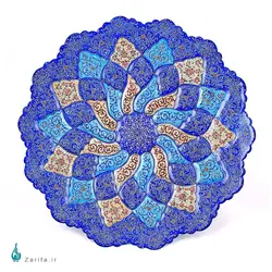 بشقاب  لبه دالبری میناکاری قطر 20 سانتی متری