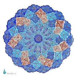 بشقاب  لبه دالبری میناکاری قطر 20 سانتی متری