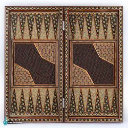 تخته نرد تمام خاتم تخمه دار ستونی 50*50 - فروشگاه صنایع دستی ظریفا