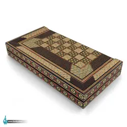 تخته نرد تمام خاتم تخمه دار ستونی 50*50 - فروشگاه صنایع دستی ظریفا