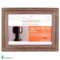 تنبک خاتم استاد علی قربانی با مهر اصالت یونسکو - فروشگاه صنایع دستی ظریفا