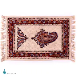رومیزی قلمکار جعفری طرح بته سرکج درشت سایز 30 *50 - فروشگاه صنایع دستی ظریفا