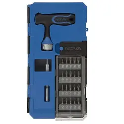 مجموعه بیت 25 عددی با پیچ گوشتی دسته T جغجغه ای مدل NTS 1333 نووا