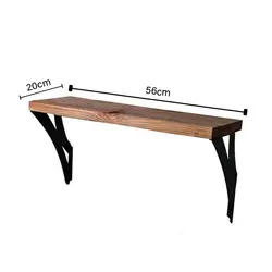 شلف دیواری مشکی مات چوب فلز