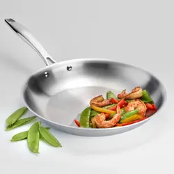 ماهیتابه ترامانتینا دسته استیل کف30 مدل( tri-ply clad) - تجهیزات آشپزخانه های صنعتی آفر
