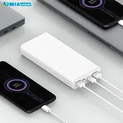 پاور بانک شیائومی Mi 3 PLM18ZM ظرفیت 20000 میلی آمپر ساعت - آرمیا موبایل