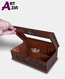 جا کارد و چنگال رومیزی چوبی جدید شیک کد: 1101