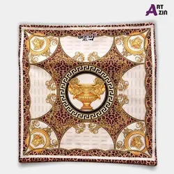کوسن ورساچه مخمل سفید طرح کلاسیک کد:  59 - 601
