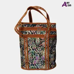 جافلاکسی بزرگ دو طبقه ترمه سنتی یزد - کیف پیک نیک کد : 20 - 507