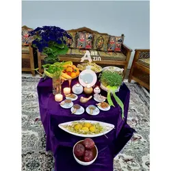 کوسن مبل سلطنتی مخمل طرح رقص فرانسوی کد:  62 - 601