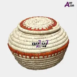 سطل برنج حصیری کوچک - جا برنجی آجری 5-7 کیلویی -  کد: 291