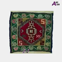 گلیم رومیزی کوچک دستباف ورنی سنتی ایرانی 30*30 سانتی کد: 4 - 500