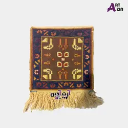 رومیزی گلیم کوچک دستباف ورنی سنتی ایرانی 30*30 سانتی کد: 2 - 500