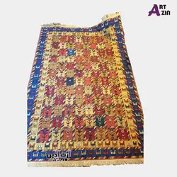 گلیم سنتی شش متری دستباف ورنی ایرانی طرح شطرنجی کد: 496
