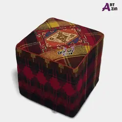پاف دستباف گلیم و جاجیم دستبافت سنتی - صندلی راحتی کد: 6 - 413