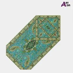 سجاده جانماز ترمه یزد ابریشم ۵ رنگ طرح سالار آبی درباری کد: 1645
