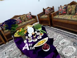 کوسن برای تخت سنتی مخمل سبز آبی 40 سانتی کد:  75 - 601