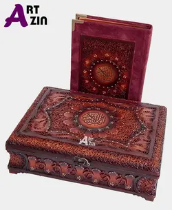 جا قرآنی عروس و قرآن چرمی شیک  کد: 807