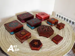 جعبه باکس چوبی دمنوش و جاجواهری کد: 816