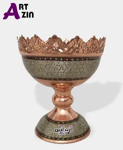 آجیل خوری مسی خاتم اصفهان برند آقاجانی - کد : ۱۴۰۱