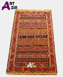 گلیم دستباف فانتزی ایرانی راه راه دو و نیم متری مدل عشایری کد: 475