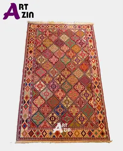 گلیم دستباف ایران سوزنی رنگارنگ یک رو دو و نیم متری کد: 467 - صنایع دستی آرت آذین