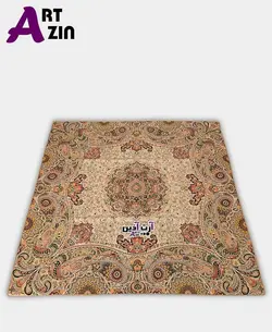 رومیزی ترمه یزدی یک در یک پلی استر طرح خورشید کد: ۱۶۳۵