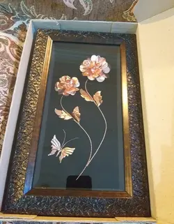 تابلو گل و پروانه مسی هدایای روز معلم کد: 159