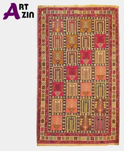 گلیم دستباف سوزنی دو و نیم متری قالیچه خشتی تهران نقشه افشاری سیرجان کد:457 - گروه هنری آرت آذین