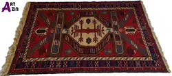 گلیم دستباف سوزنی (ورنی) زرع و نیم آذربایجان کد: 453