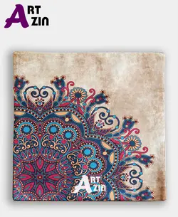 کاور کوسن سنتی مبل مخمل کرم طرح اسلیمی کد: 25-601