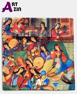 کوسن سنتی مخمل فانتزی قاجار طرح دختر کد: 30-601