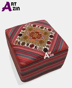 پاف مبل راحتی کوتاه سنتی رویه گلیم دستبافت کد: 1-410
