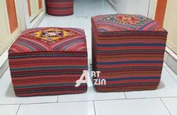 پاف مبل راحتی کوتاه سنتی رویه گلیم دستبافت کد: 1-410
