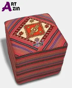 پاف مبل سنتی صندلی راحتی رویه گلیم دستبافت کد: 12 - 409