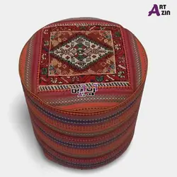 پاف مبل سنتی گرد گلیم سوزنی مبلمان راحتی کد: 3-405