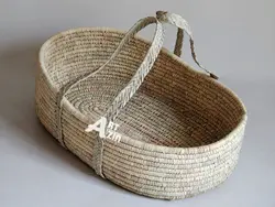 گهواره نوزاد نی نی خواب شیک حصیری -  کد: 256