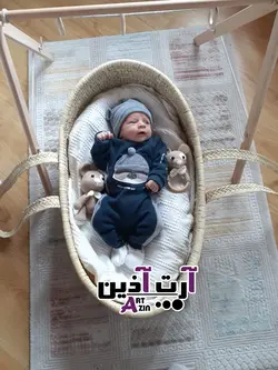 گهواره نوزاد نی نی خواب شیک حصیری -  کد: 256