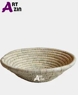 میوه خوری سبد حصیری دایره با الیاف درخت نخل (لیف خرما) -  کد : 209